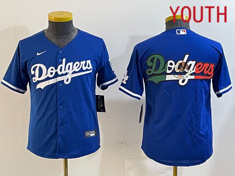 Youth Los Angeles Dodgers Blank Blue Game 2024 Nike MLB Jersey style 12182->youth mlb jersey->Youth Jersey
